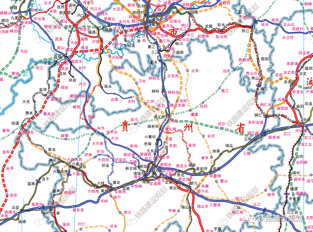 最新!国家铁路网建设及规划示意图•2020年6月7日版(图13)